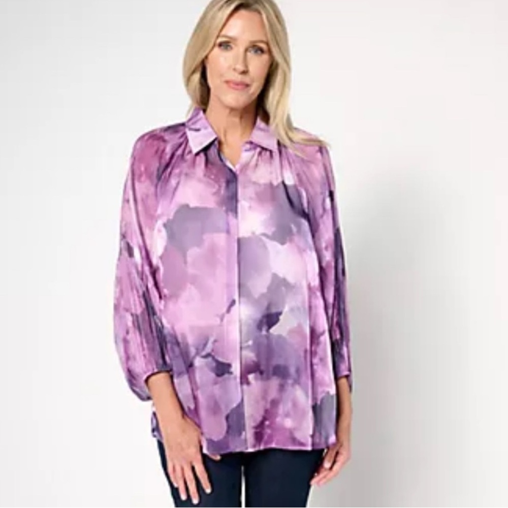 Occasion Lavender Watercolor Blouse